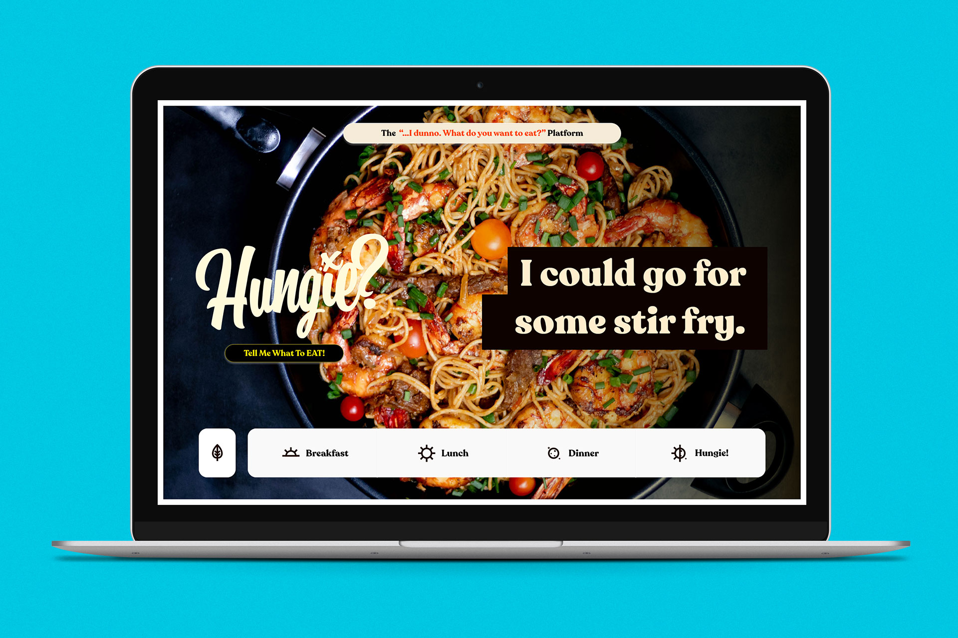 Hungie: The "What to eat?" platform Branding and Web Design