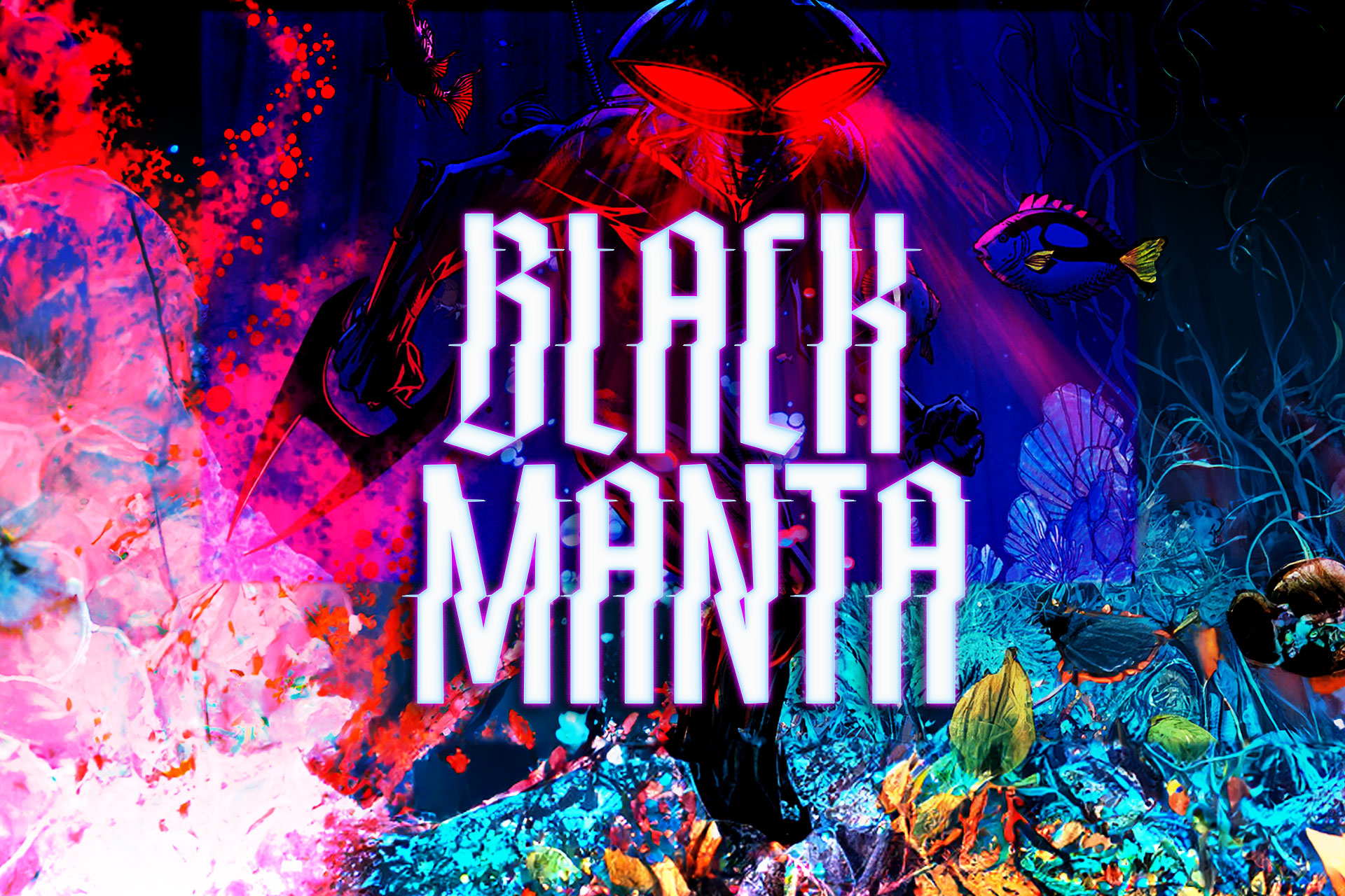 Black Manta Cyberpunk Pirate Logo Design